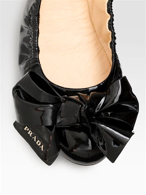 prada bow ballerina flats|prada padded ballet flats.